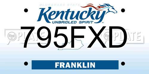 795FXD Kentucky License Plate