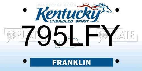 795LFY Kentucky License Plate
