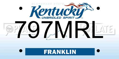 797MRL Kentucky License Plate