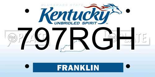797RGH Kentucky License Plate