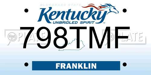 798TMF Kentucky License Plate