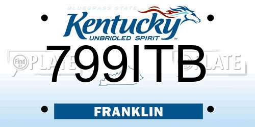 799ITB Kentucky License Plate