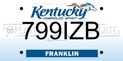 799IZB Kentucky License Plate
