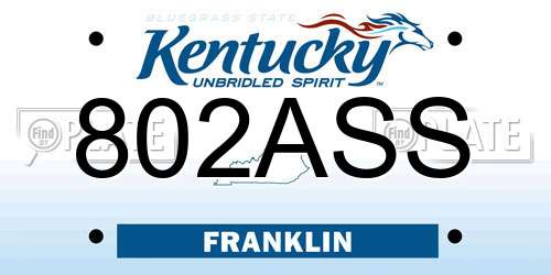 802ASS Kentucky License Plate