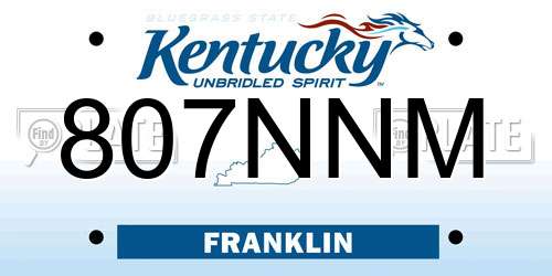 807NNM Kentucky License Plate