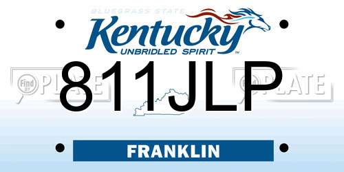 811JLP Kentucky License Plate