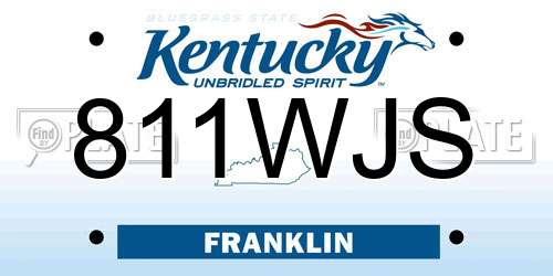 811WJS Kentucky License Plate