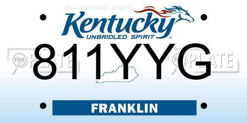 811YYG Kentucky License Plate
