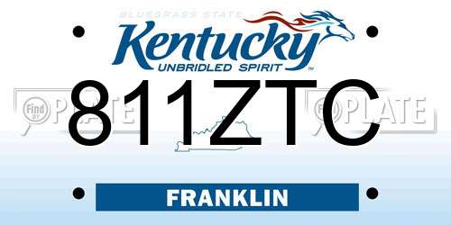 811ZTC Kentucky License Plate