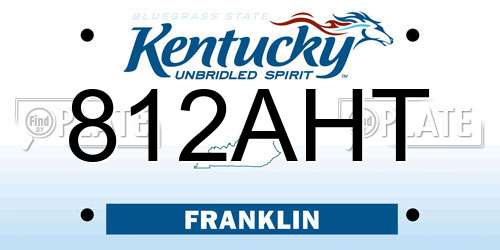 812AHT Kentucky License Plate