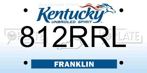 812RRL Kentucky License Plate