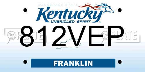 812VEP Kentucky License Plate