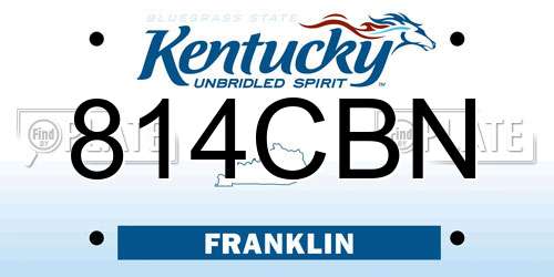 814CBN Kentucky License Plate