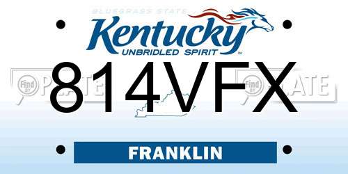 814VFX Kentucky License Plate