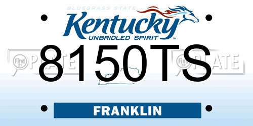 8150TS Kentucky License Plate