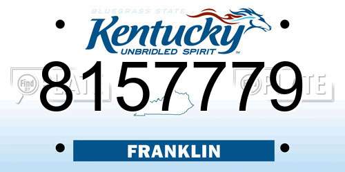 8157779 Kentucky License Plate