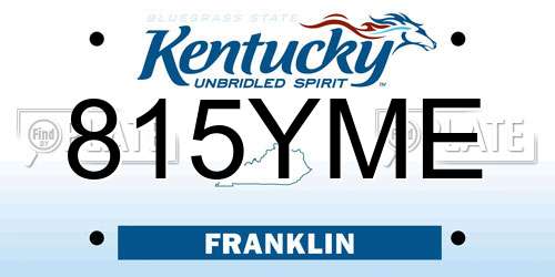 815YME Kentucky License Plate