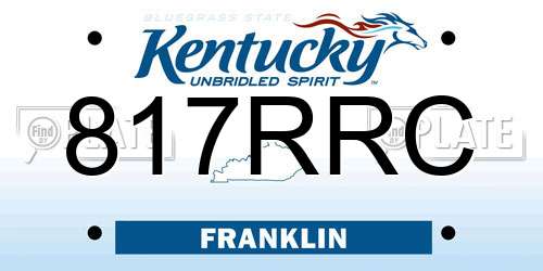 817RRC Kentucky License Plate