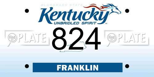 824 Kentucky License Plate