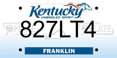 827LT4 Kentucky License Plate
