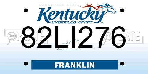82LI276 Kentucky License Plate