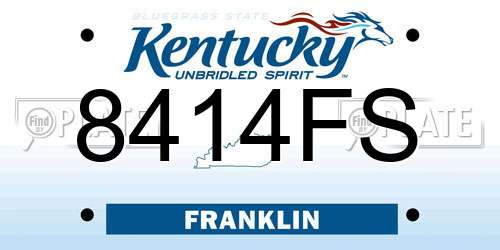 8414FS Kentucky License Plate