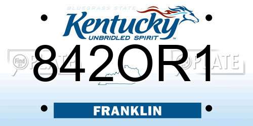 842OR1 Kentucky License Plate