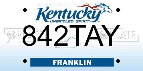 842TAY Kentucky License Plate