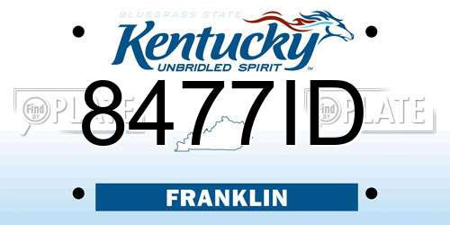 8477ID Kentucky License Plate
