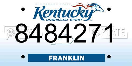 8484271 Kentucky License Plate