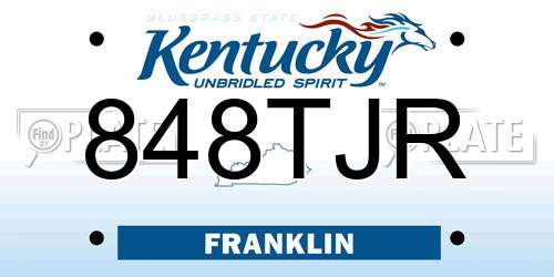 848TJR Kentucky License Plate