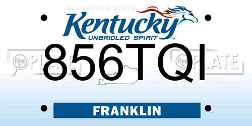 856TQI Kentucky License Plate