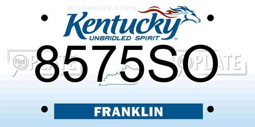 8575SO Kentucky License Plate