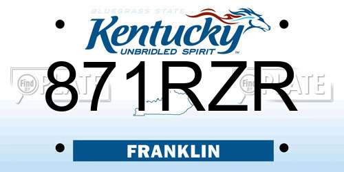 871RZR Kentucky License Plate
