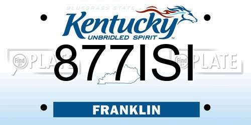 877ISI Kentucky License Plate