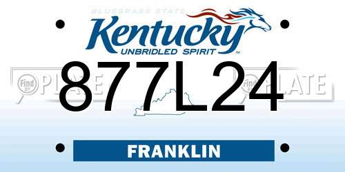 877L24 Kentucky License Plate