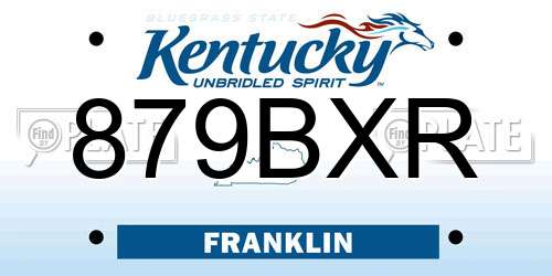 879BXR Kentucky License Plate