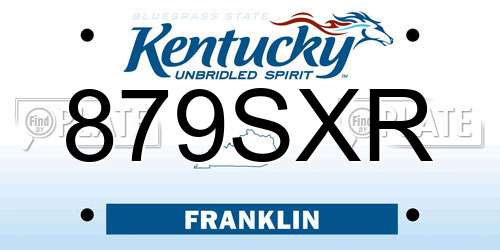 879SXR Kentucky License Plate
