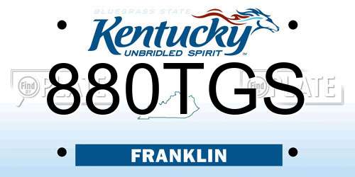 880TGS Kentucky License Plate