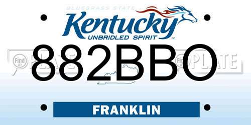 882BBO Kentucky License Plate