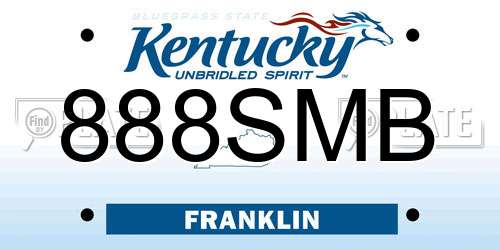 888SMB Kentucky License Plate