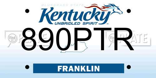 890PTR Kentucky License Plate