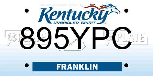 895YPC Kentucky License Plate