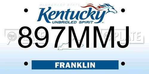 897MMJ Kentucky License Plate