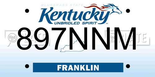 897NNM Kentucky License Plate