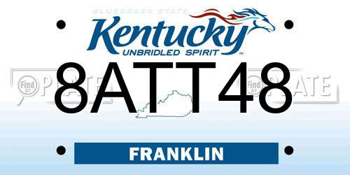 8ATT48 Kentucky License Plate