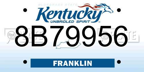 8B79956 Kentucky License Plate