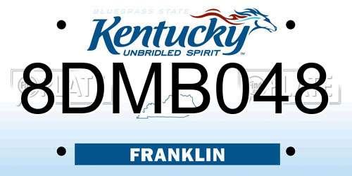 8DMB048 Kentucky License Plate