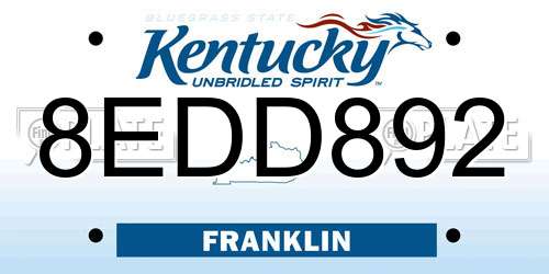 8EDD892 Kentucky License Plate