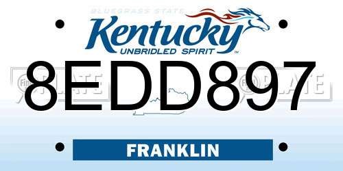 8EDD897 Kentucky License Plate